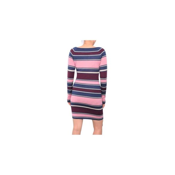 PLANET GOLD Womens Cut Out Long Sleeve Keyhole Above The Knee Body Con Dress - Picture 2 of 2